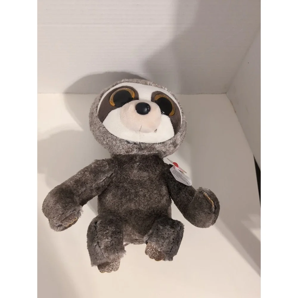 Ty Beanie Boos SLOTH Zippy Plush Toy Stuffed‎ Animal Glitter Eyes Kids Gift